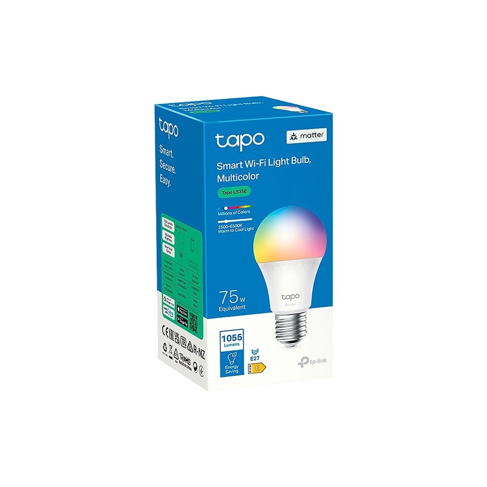 FOCO INTELIGENTE TP-LINK TAPO SMART WIFI LIGHT MULTICOLOR 1055 LUM. CONTROL POR VOZ (1 PACK)