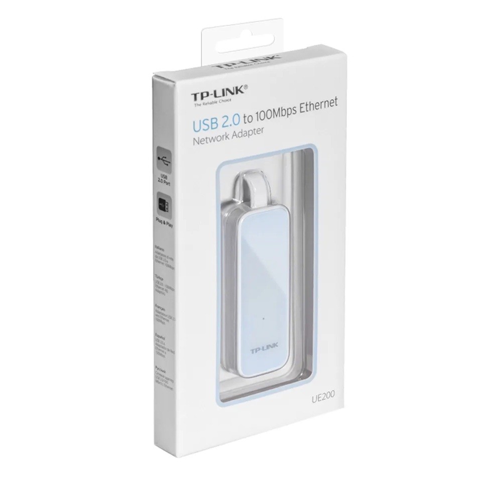 ADAPTADOR DE RED TP-LINK UE200 USB 2.0 ETHERNET 100MBPS